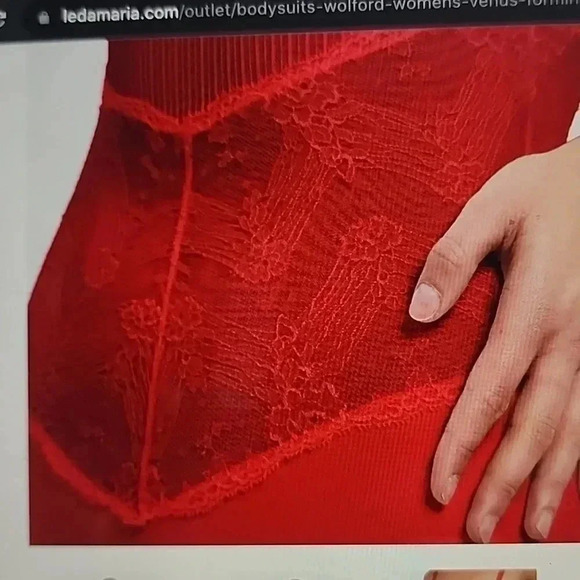 WOLFORD VENUS FORMING BODYSUIT RUBINO SIZE 38D - Picture 3 of 5